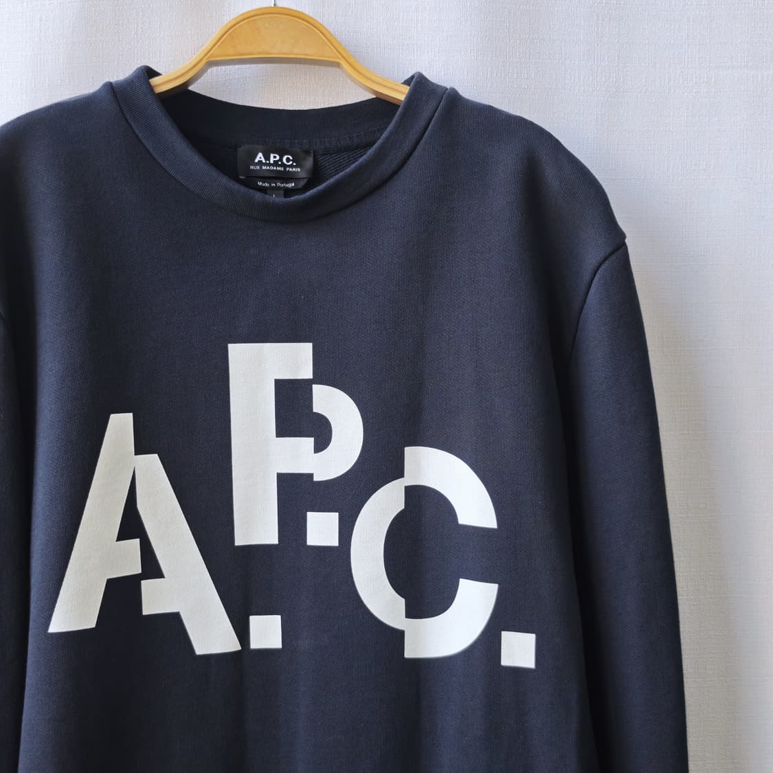 아페쎄 A.P.C. Decal 빅로고 맨투맨 네이비 L 상품이미지3