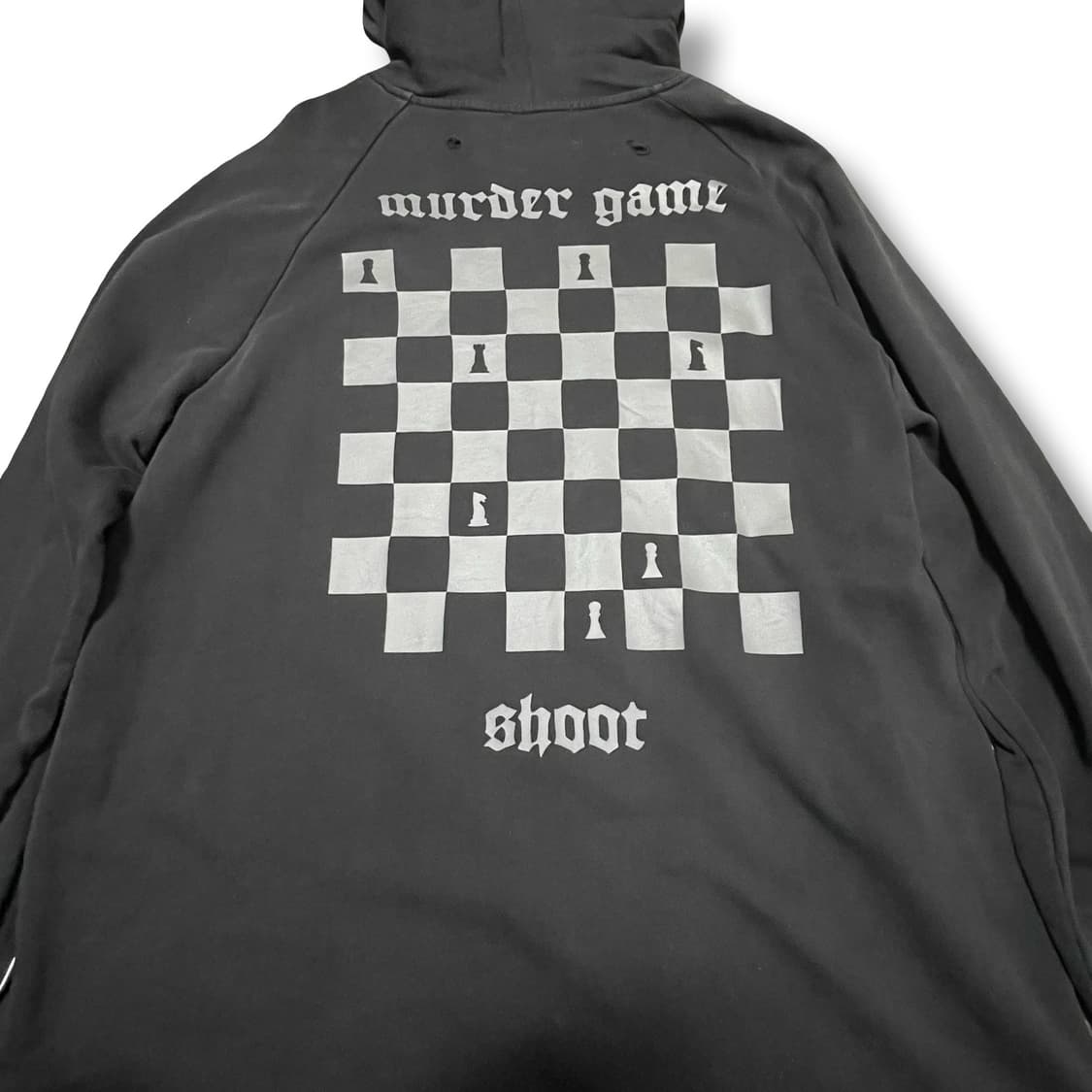 [L] 샷브랜드 데미지 오버핏 후드티 상품이미지6