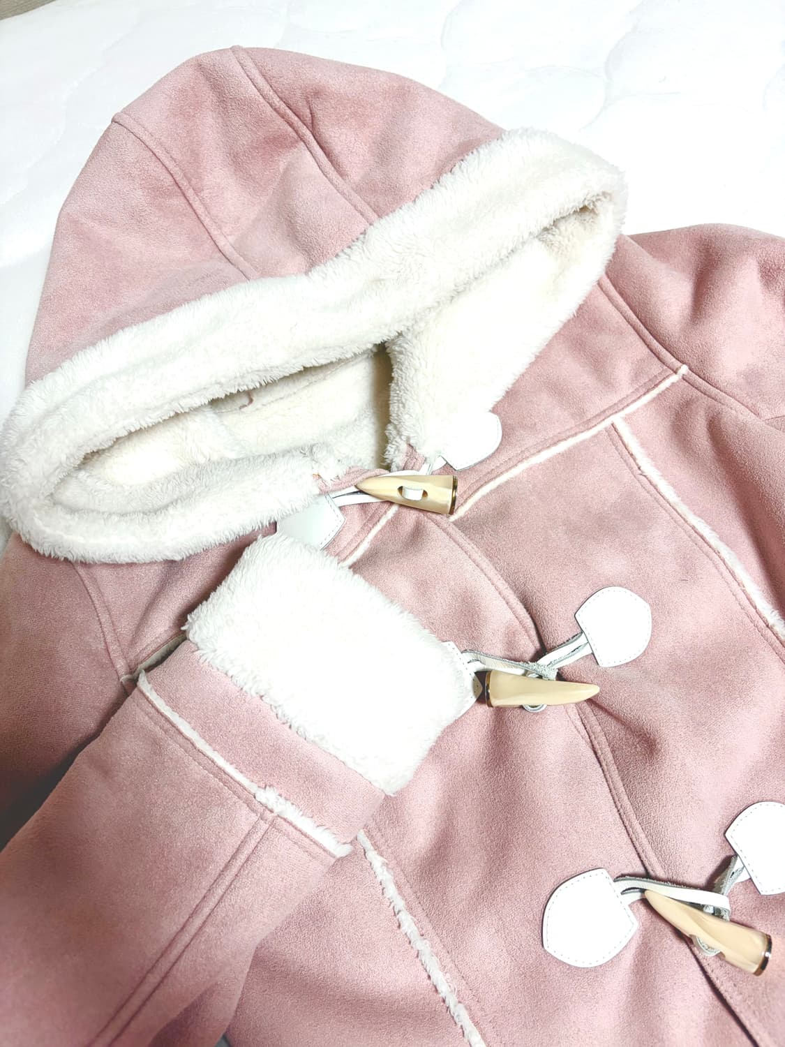 일본빈티지 핑크 떡볶이코트 숏코트 상품이미지2