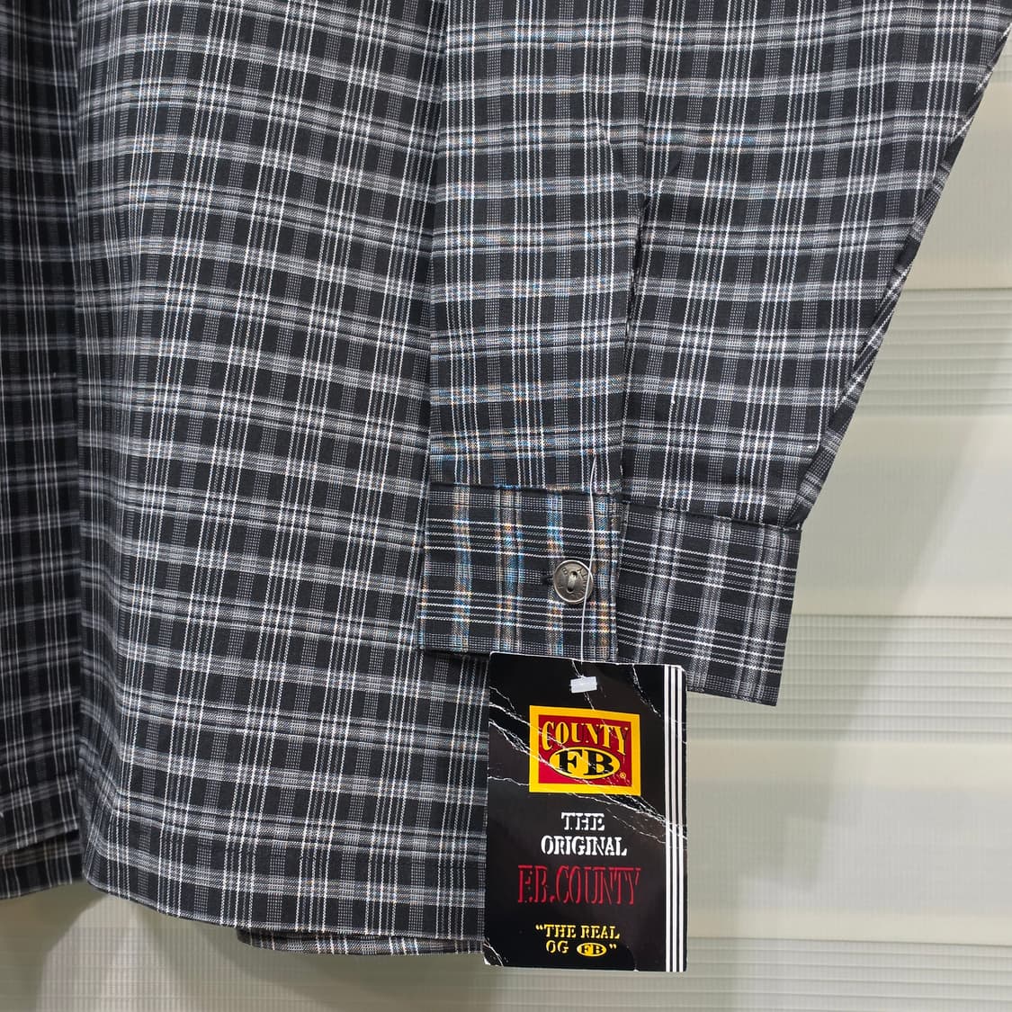 미사용품 COUNTY FB 오버핏 체크셔츠-XL 상품이미지5