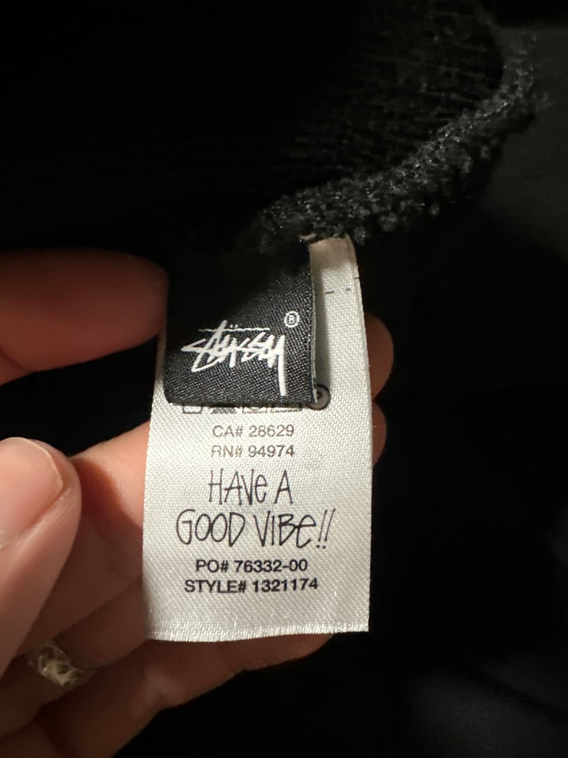 스투시 엠보스 스무스 스탁 스컬캡 비니 블랙 상품이미지2