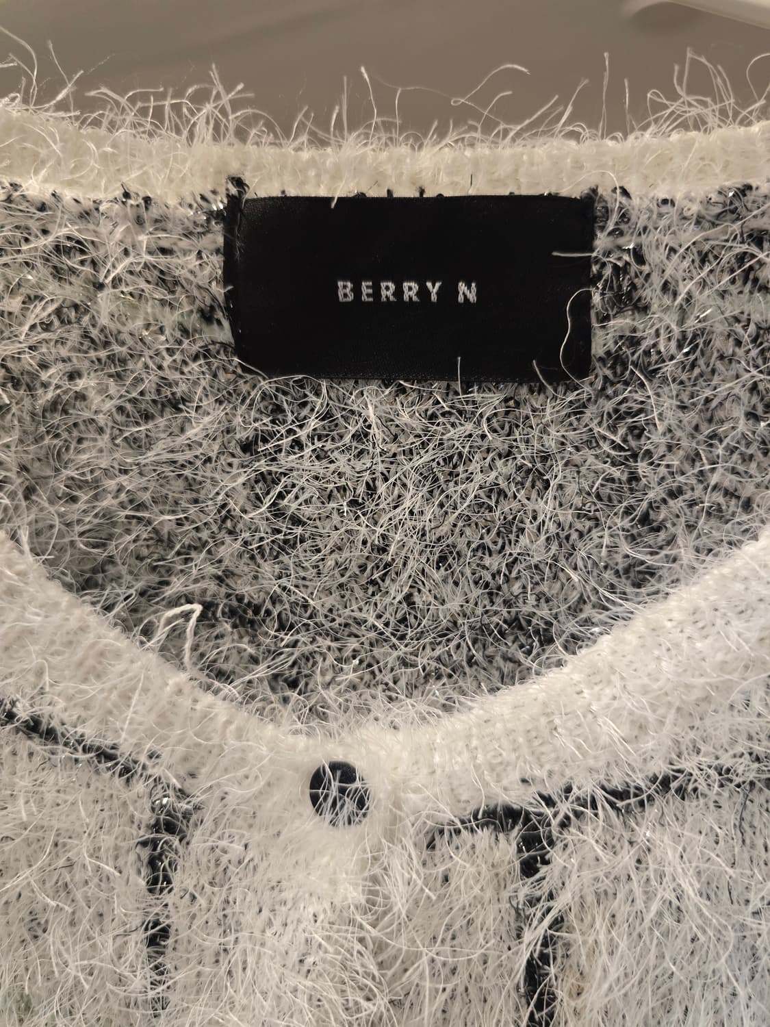 흰색 체크가디건 상품이미지6