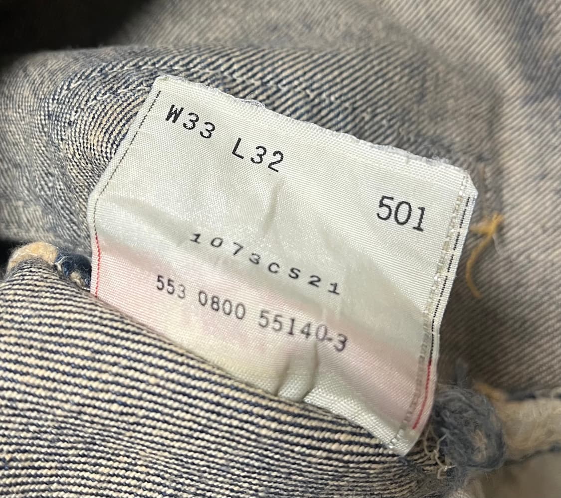 90s 리바이스 501 빈티지 데님 33-32 made in usa 상품이미지6