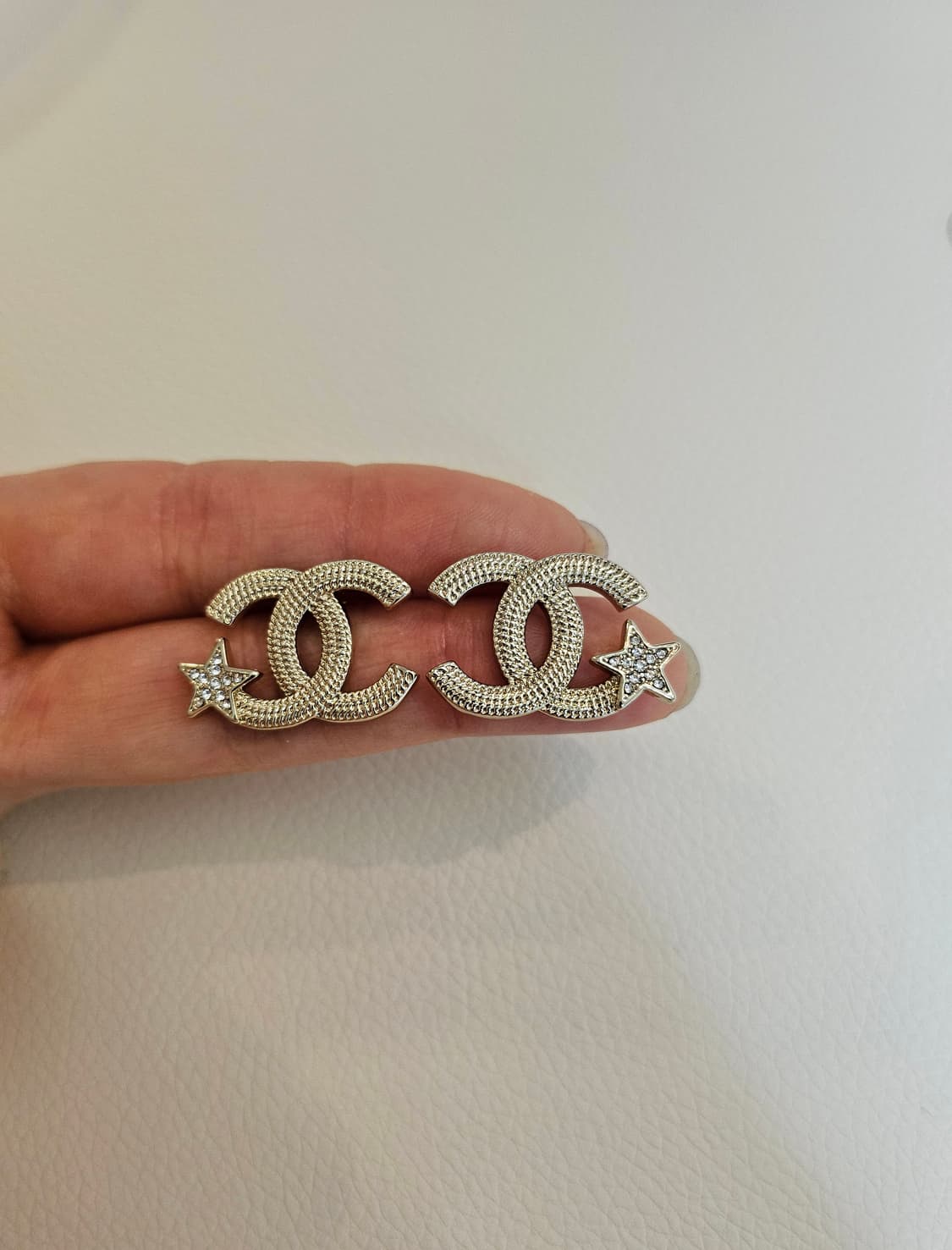 샤넬 체인CC 별장식 샴페인골드 귀걸이  업사이클링 상품이미지4