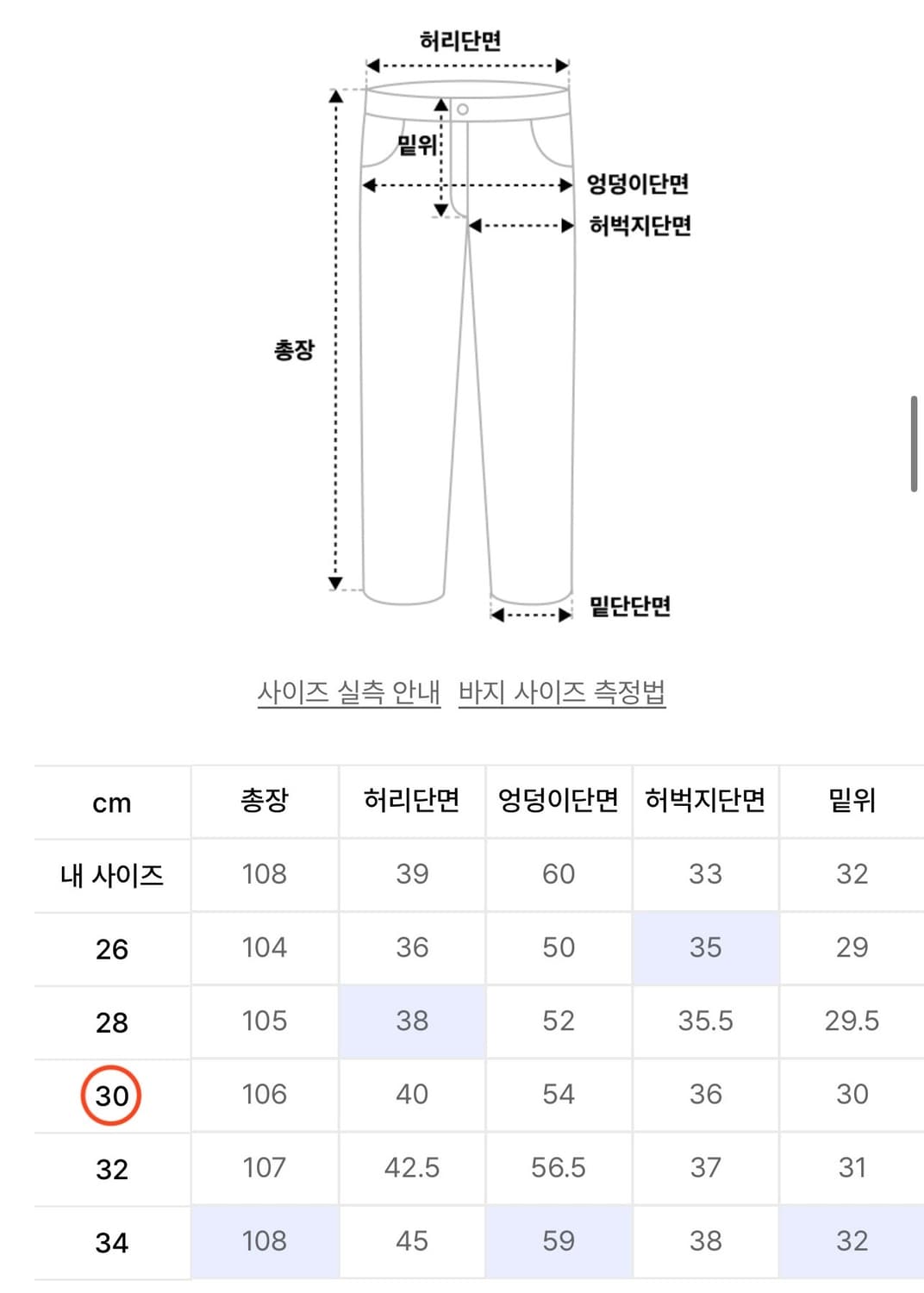 데케트 Mid Rise 와이드 데님 30(새상품) 상품이미지3