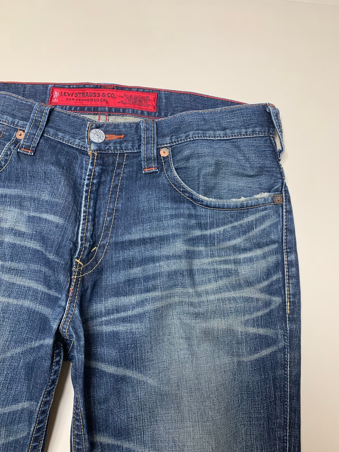 [34] 빈티지 리바이스 507 세미 부츠컷 워싱 데님 팬츠 상품이미지3