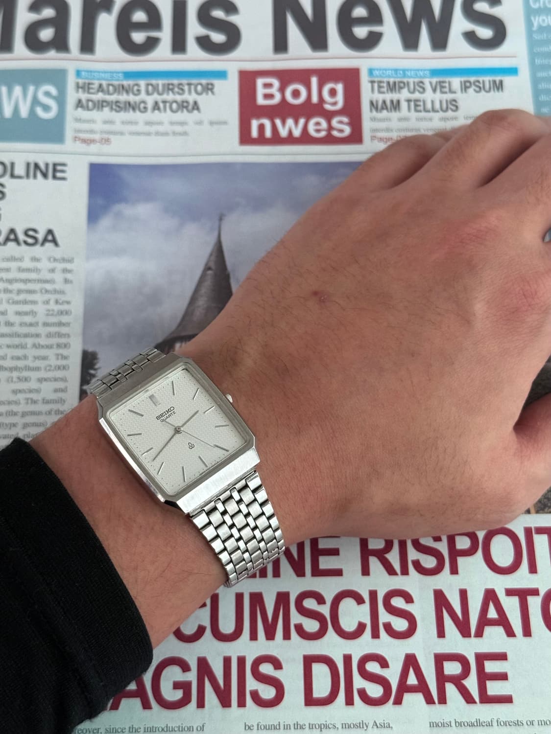 세이코 Seiko 쿼츠 스퀘어 상품이미지4