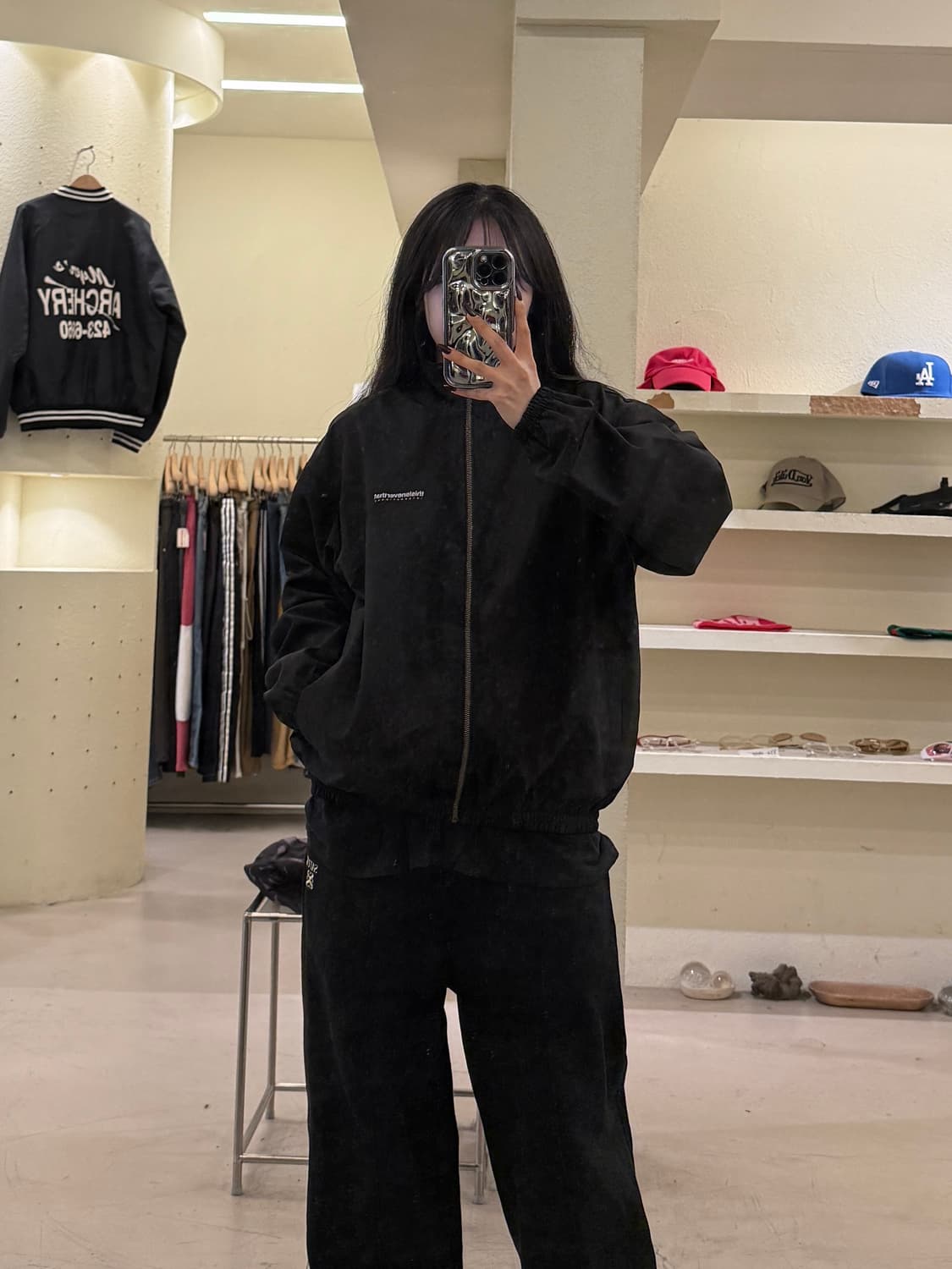 디스이즈네버댓 오버핏 팀자켓 블랙 U1553 상품이미지1