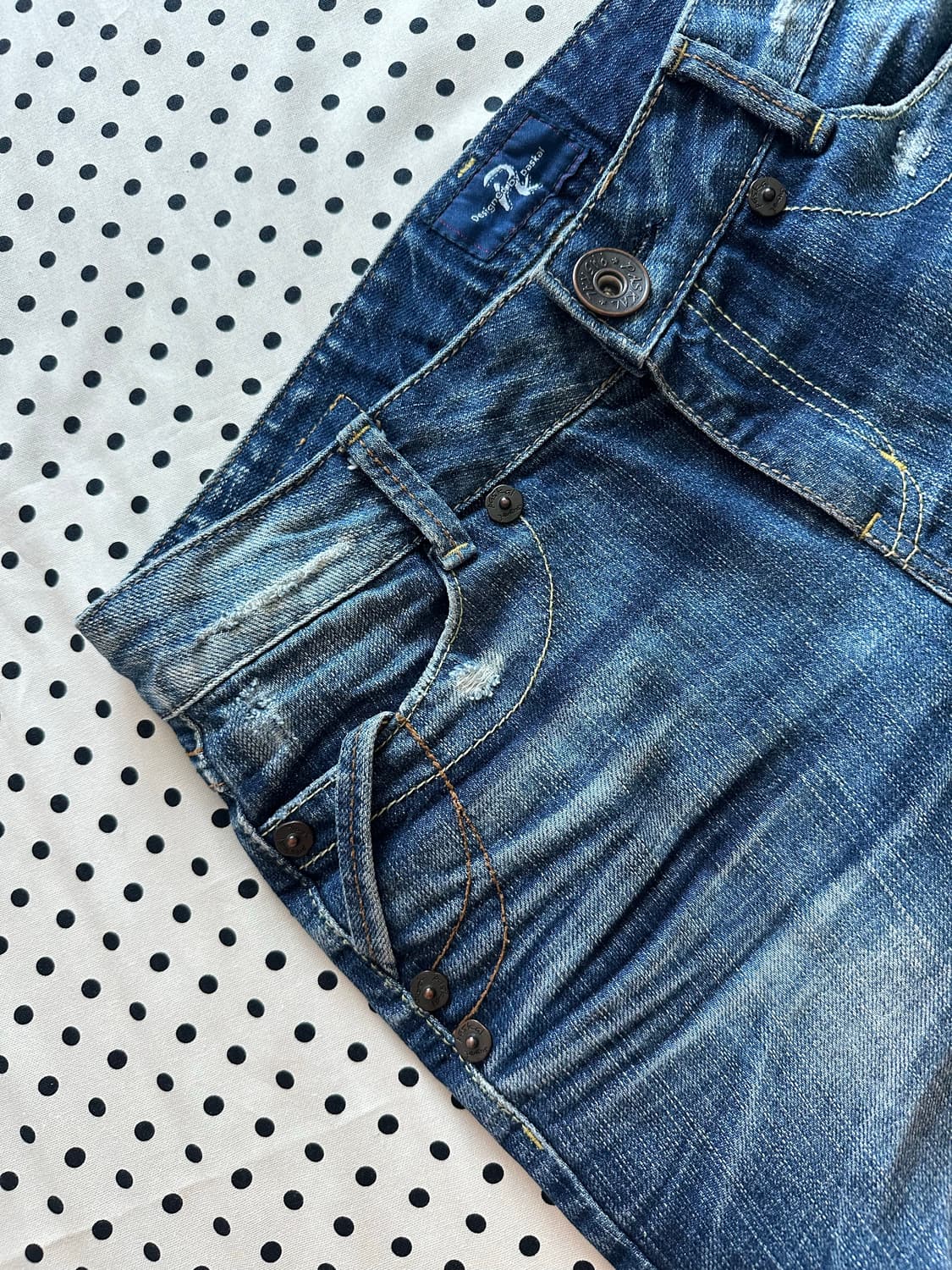 Designed by Paskal 부츠컷 데님팬츠 갸루 y2k 펑크 상품이미지4