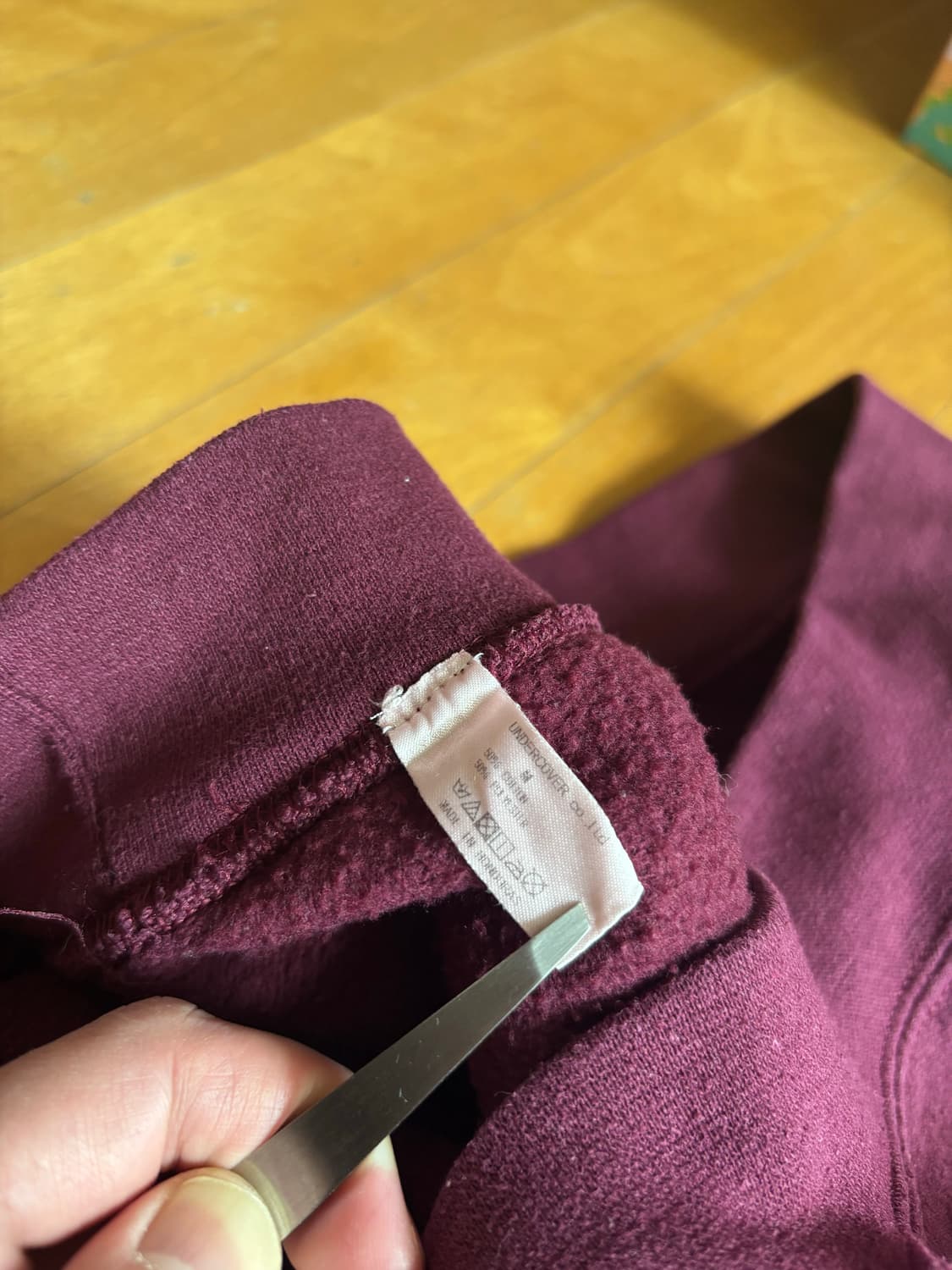 Undercover MAD 후드 버건디 상품이미지4