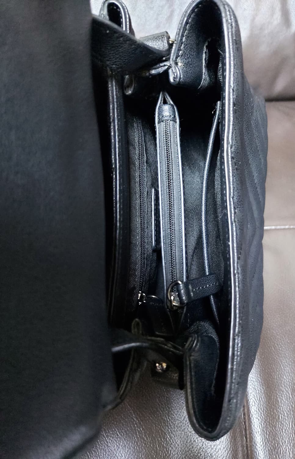 빈치스벤치 퀼팅 탑핸들 가죽 미니백 상품이미지7