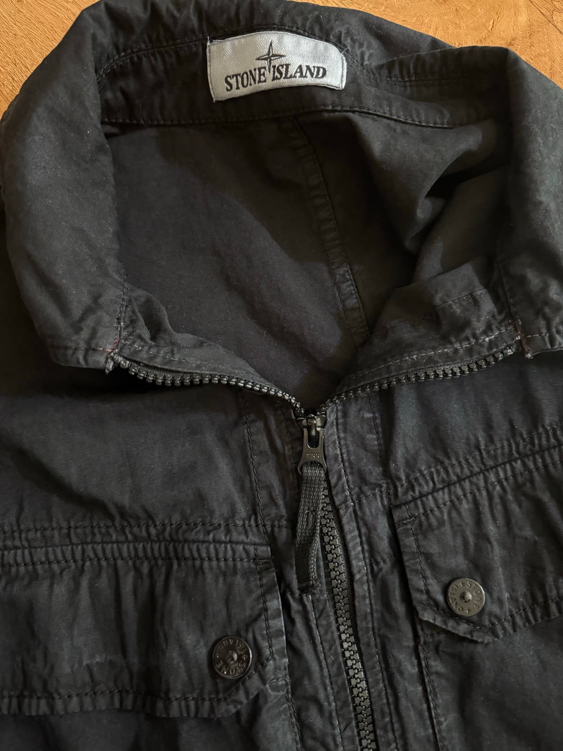 L) 스톤아일랜드 23fw 브러쉬드 오가닉 코튼 오버셔츠 블랙 상품이미지7