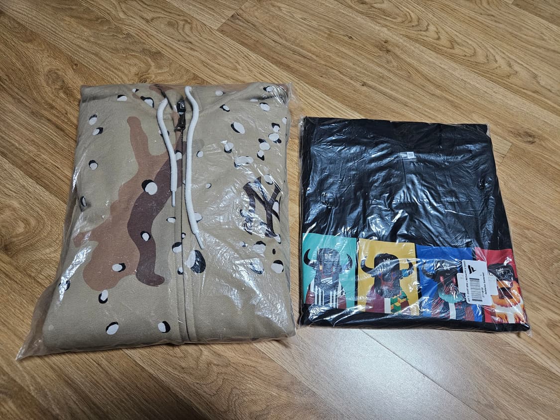 [L] 뉴에라 양키스 카모 후드집업 + 귀칼 반팔티 상품이미지1