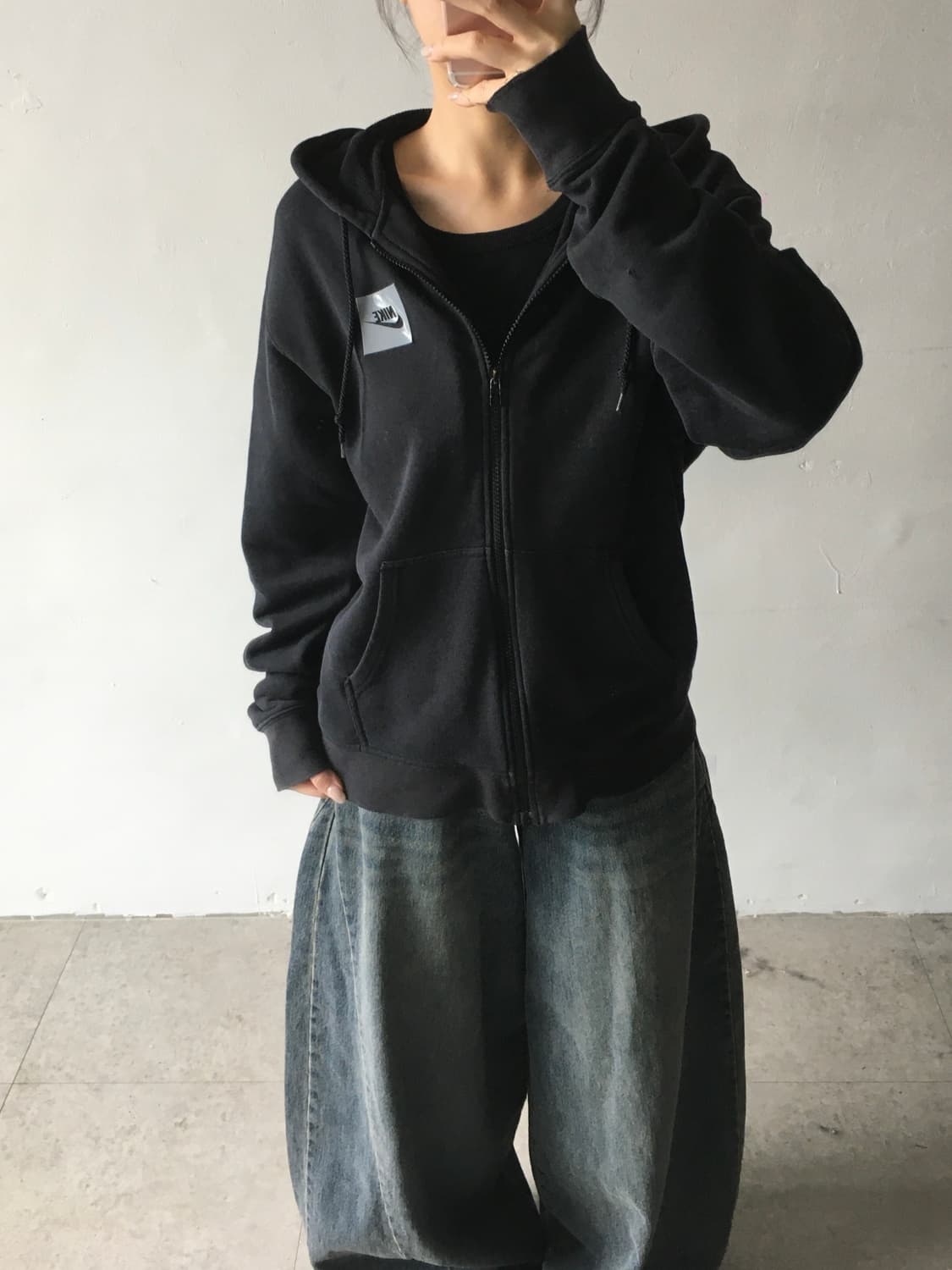 나이키 박스로고 후드집업 상품이미지1