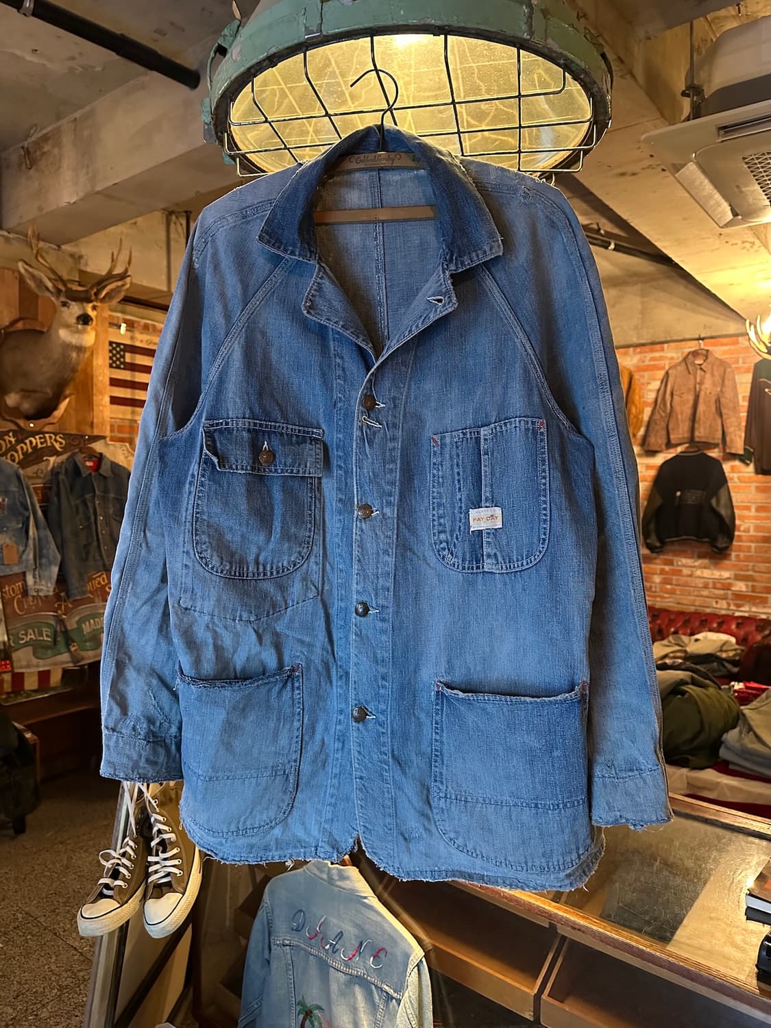 50s USA 빈티지 JC Penney Pay Day 데님 커버올 자켓 상품이미지2