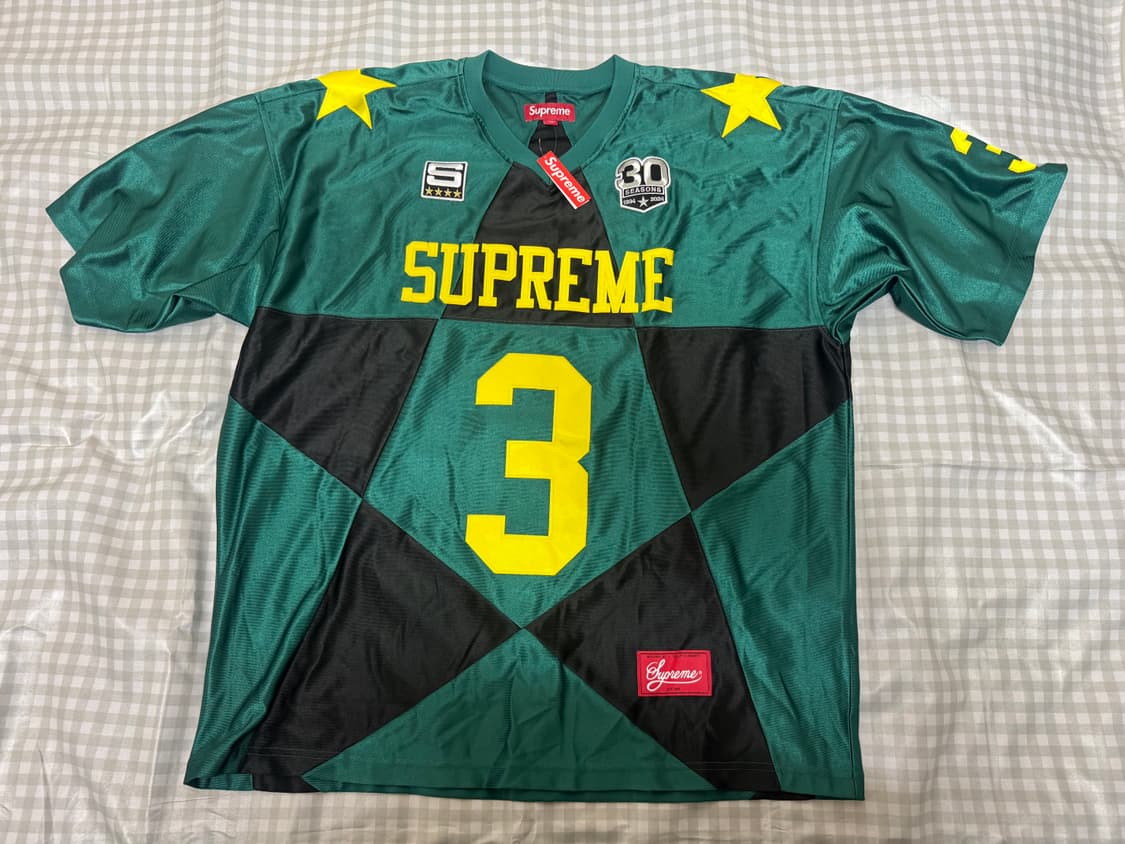 [XL] 슈프림 스타 풋볼 저지 다크그린 24FW (새상품) 상품이미지1