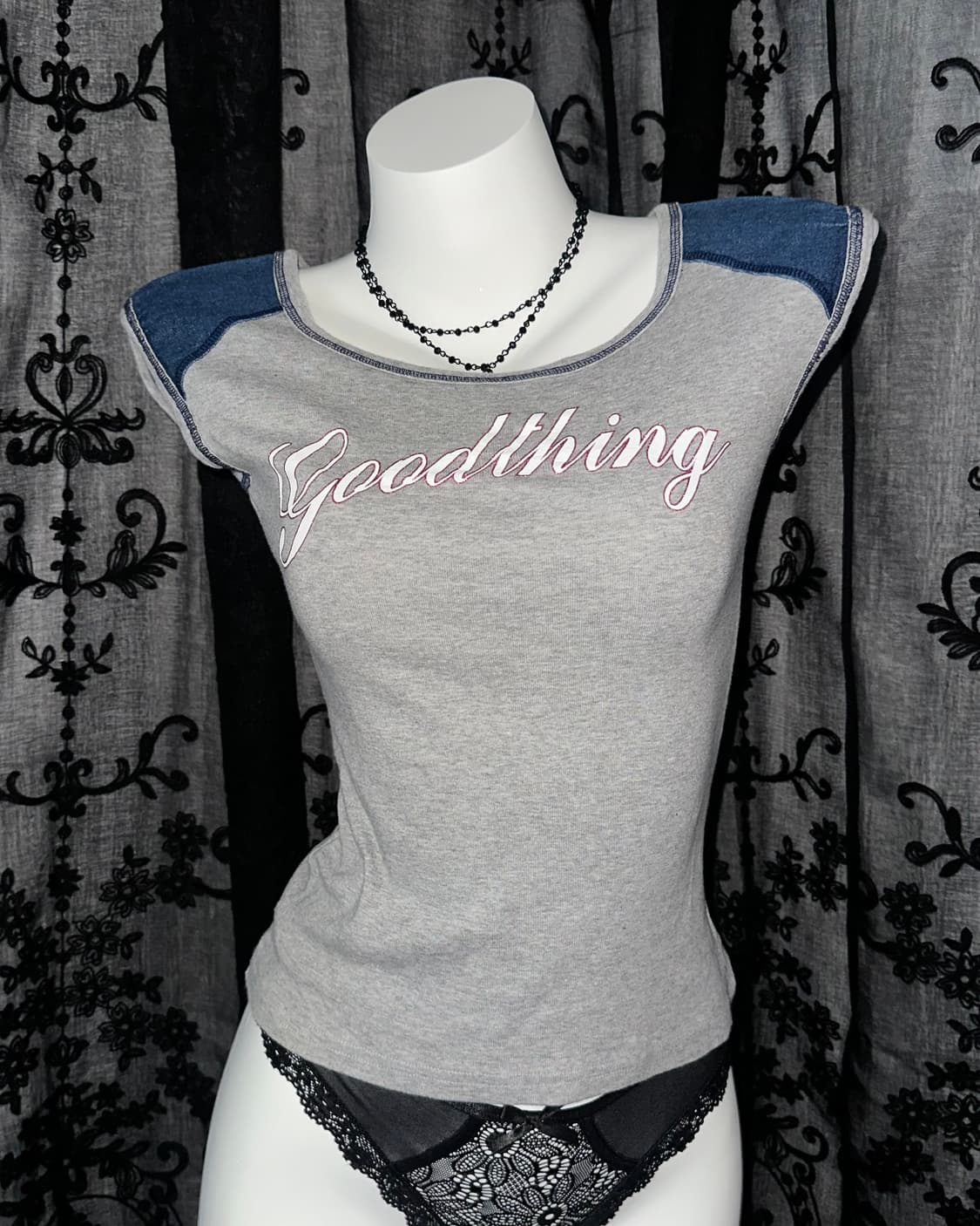 grey navy raglan short sleeve 상품이미지2