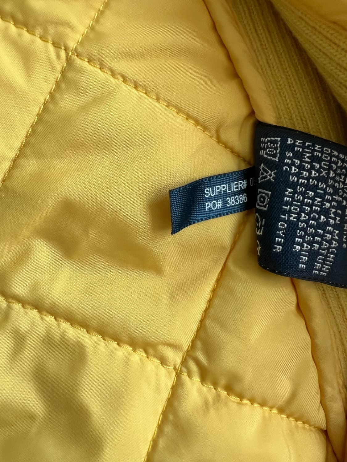 랄프로렌 스포츠 옐로우 퀼팅 밤버 자켓 상품이미지8