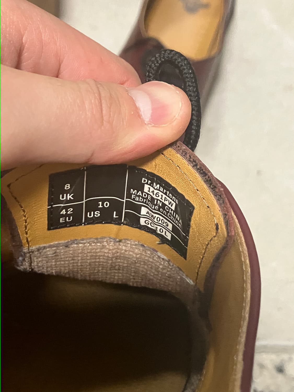 (270) 닥터마틴 1461 버건디 더비슈즈 uk8 상품이미지5
