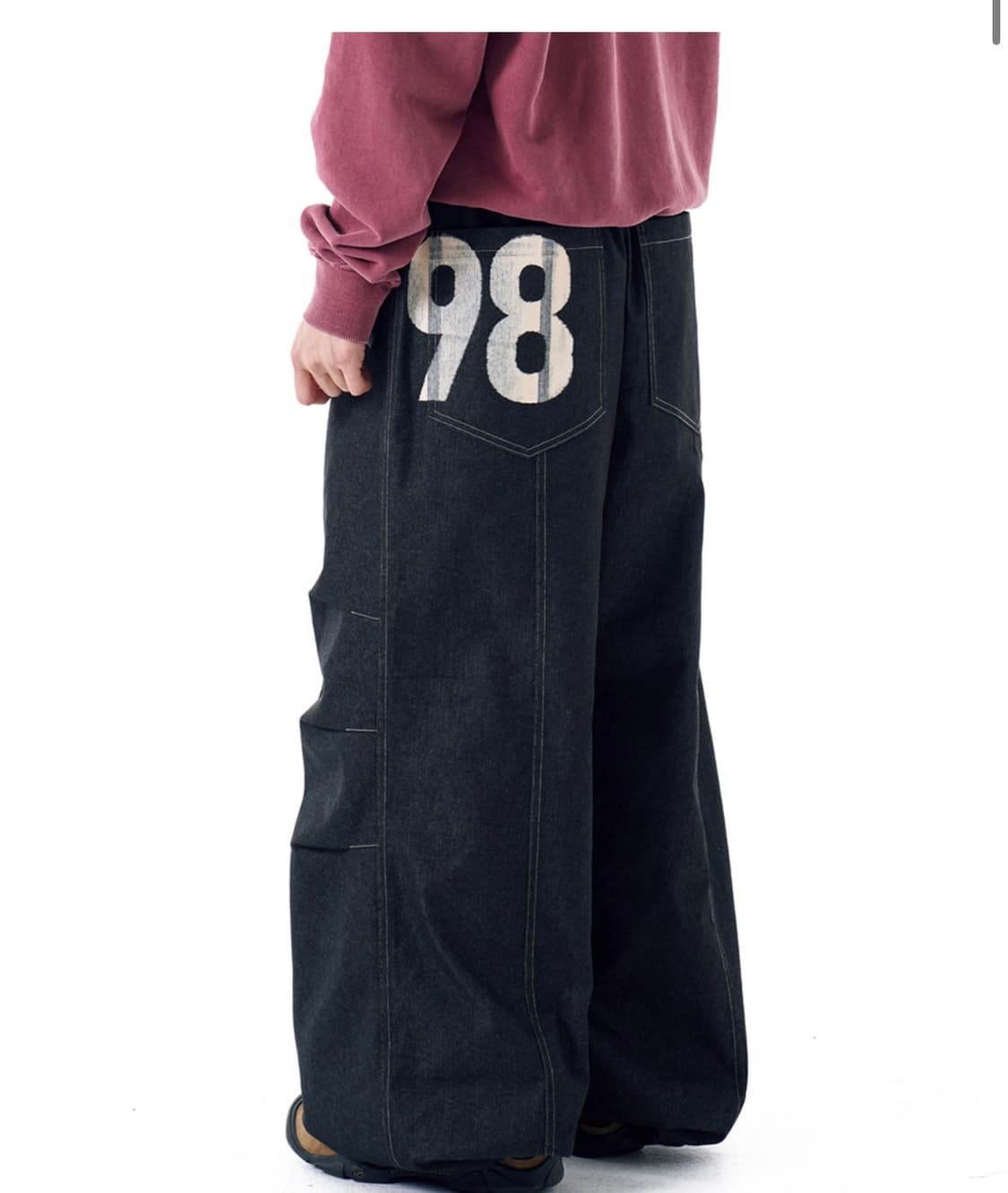 아캄 98 Printed Knee Pin-tuck Denim Pants 상품이미지1