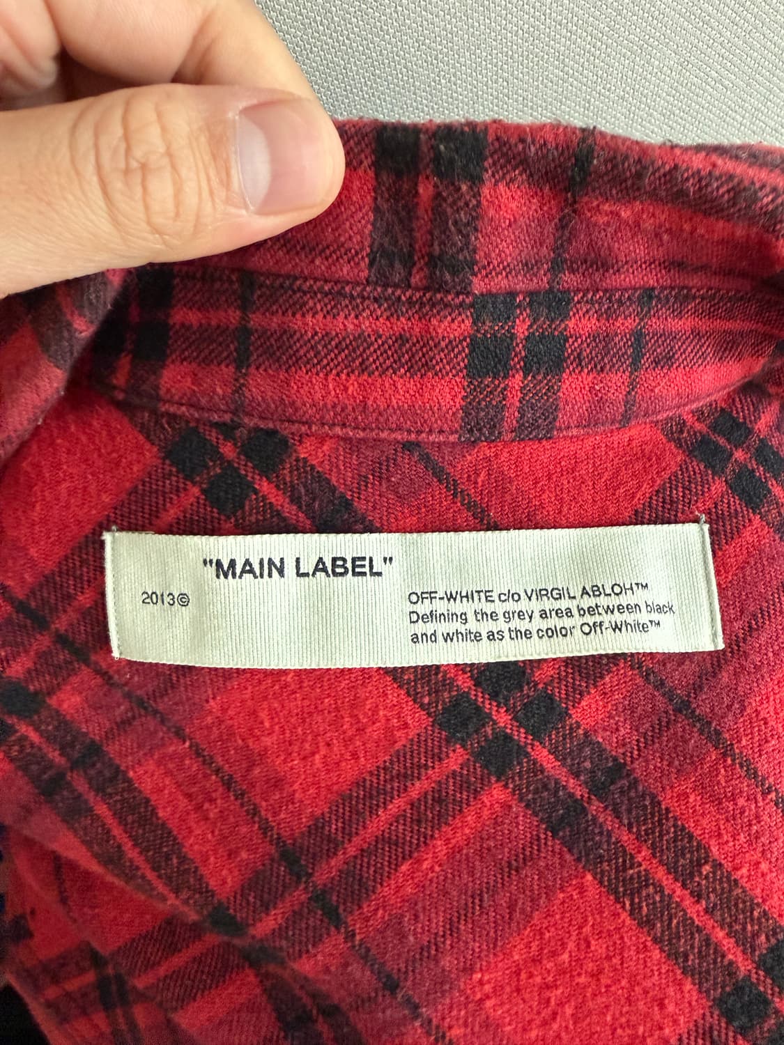 20ss 오프화이트 플란넬 애로우 셔츠 L size 상품이미지7