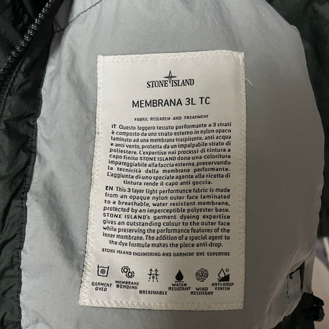 스톤아일랜드 멤브라나 바람막이 s 상품이미지5
