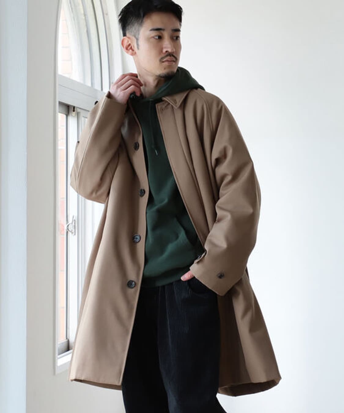 BEAMS Easy Fit Stand Collar Coat 상품이미지3