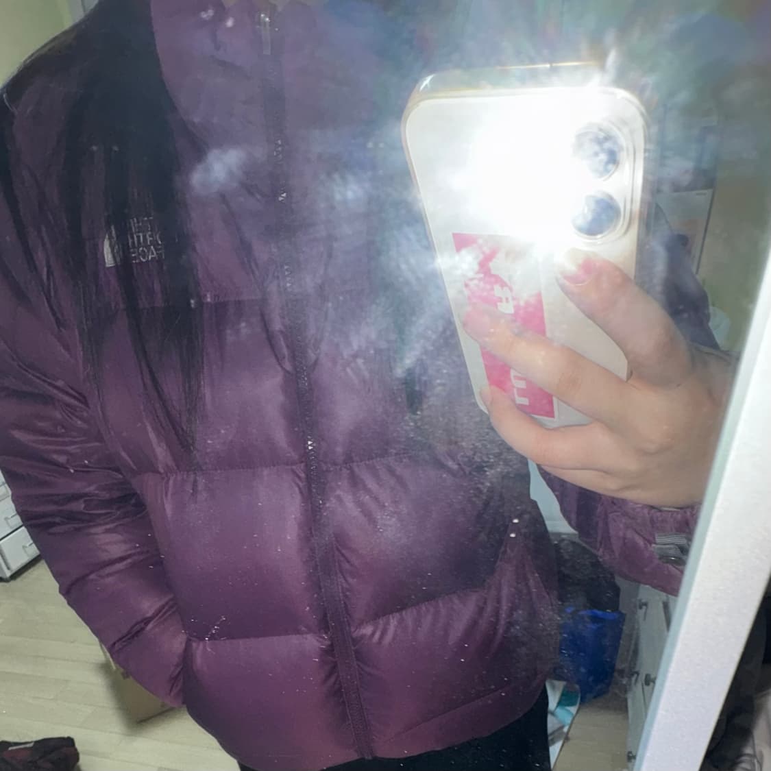 노스페이스 700 딥퍼플 패딩 90 (여성용) 상품이미지2