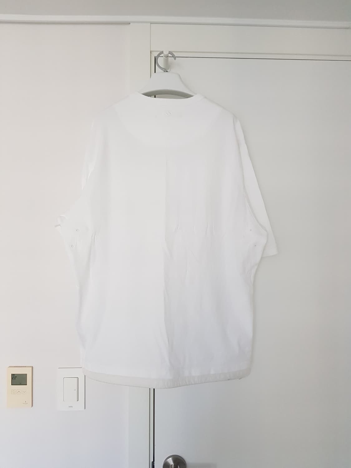 L) 송지오옴므 지제로 스트링 레이어드 반팔 티셔츠 화이트 상품이미지2