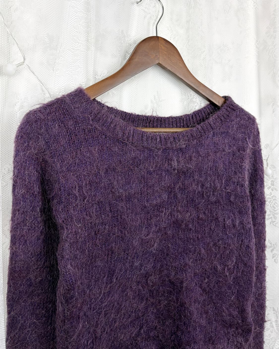 Rare City Purple Mohair Cropped Knit Top 상품이미지2