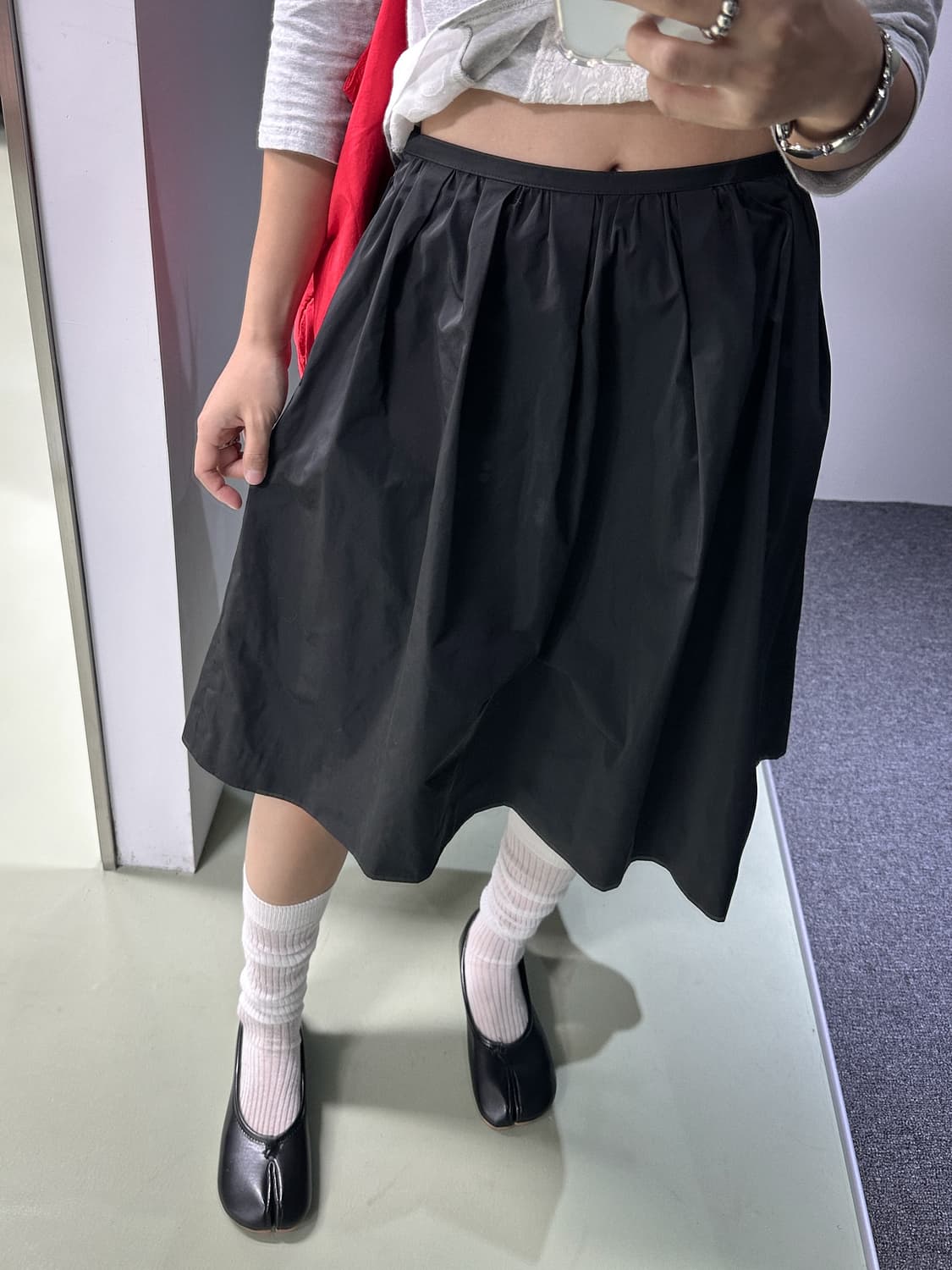 black volume midi skirt 상품이미지4