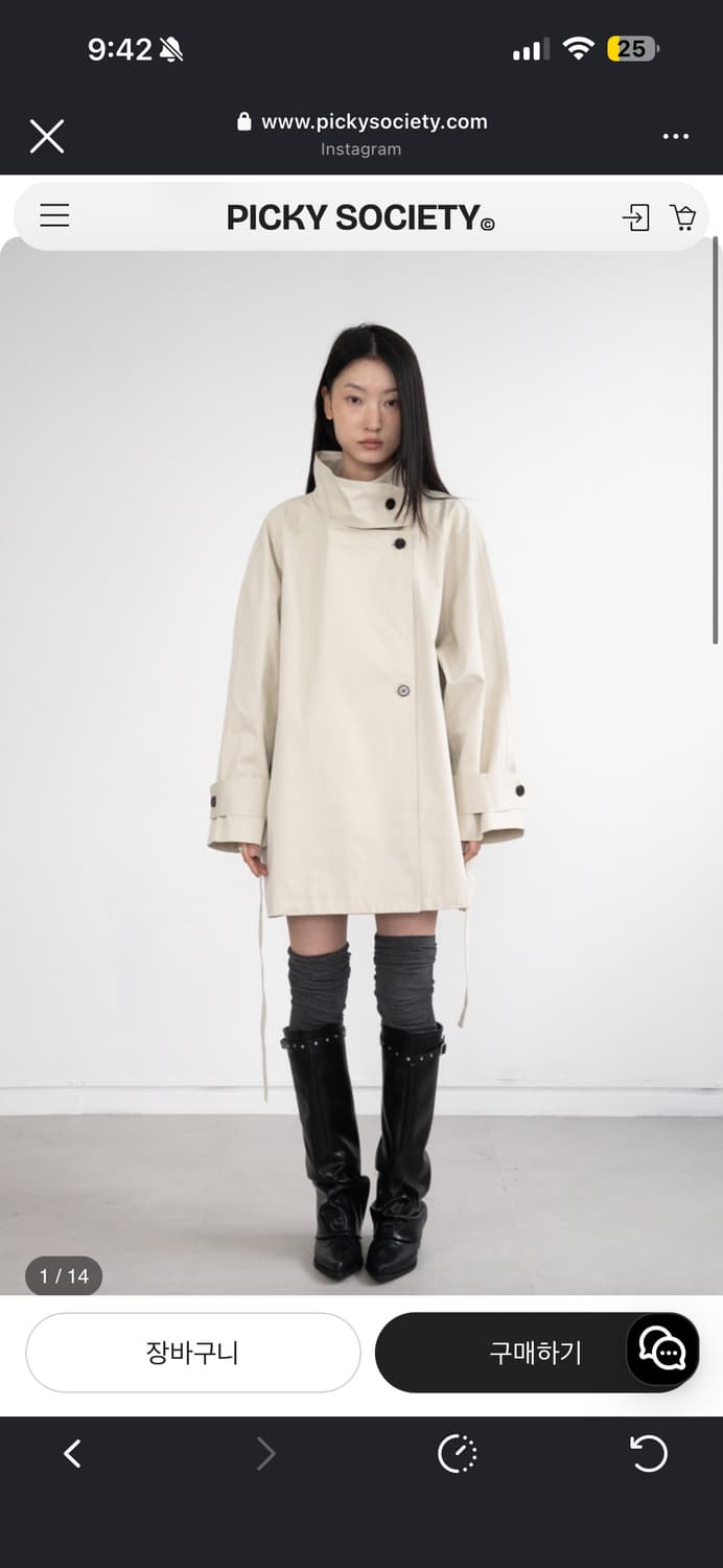 피키소사이어티 Middle Trench Coat 상품이미지1