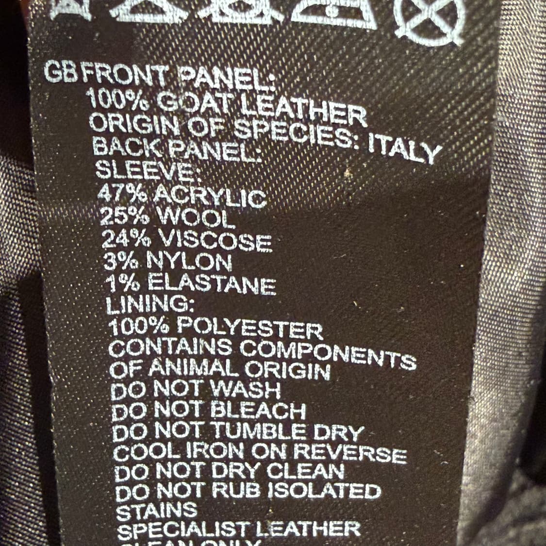 REISS 리스 런던 염소가죽 니트 집업 L 105 고트레더 상품이미지4