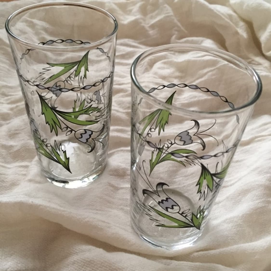 Vintage Flower Glass cup 상품이미지1