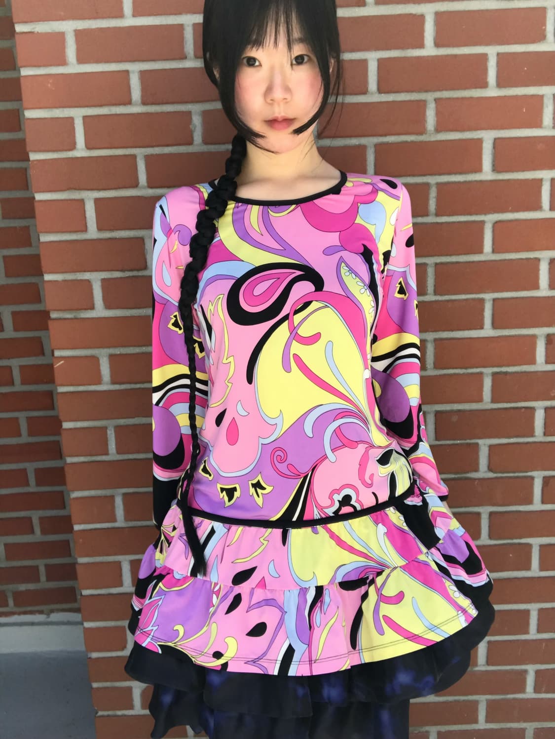 vintage paisley pattern frill top 상품이미지2