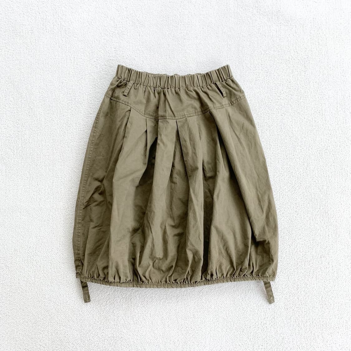 펌킨핏 ♥ 모리걸 호박핏 카키 미디스커트 상품이미지1