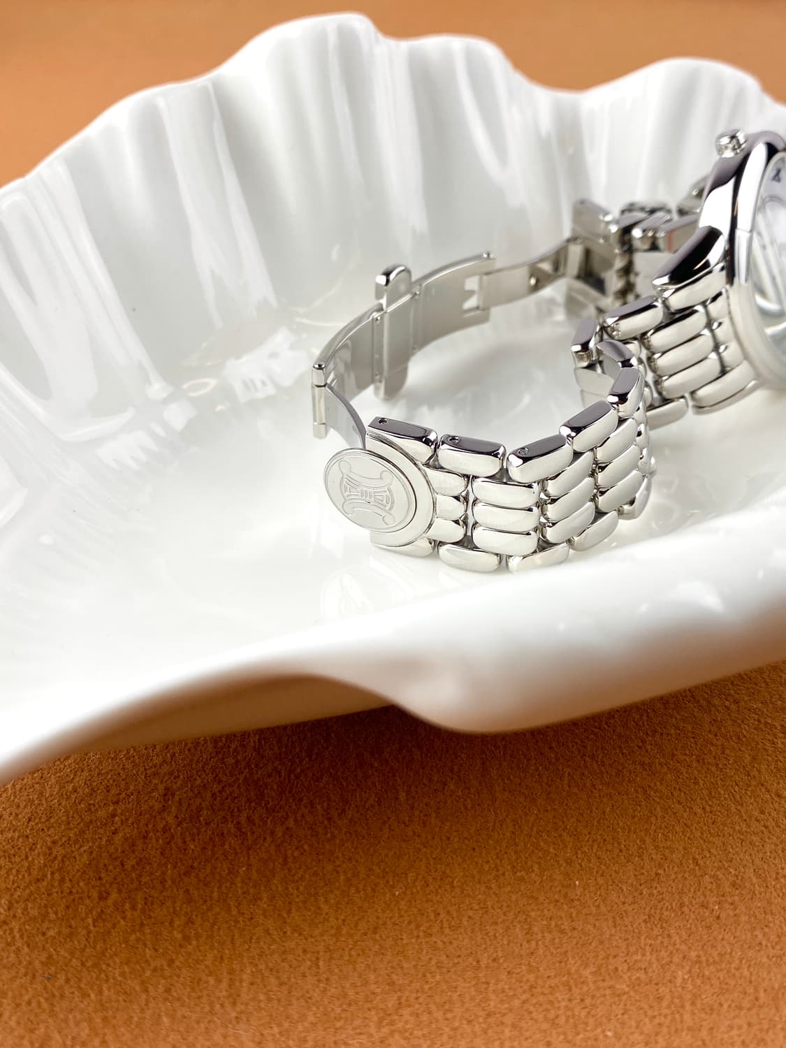 CELINE white round steel watch UNISEX 상품이미지8