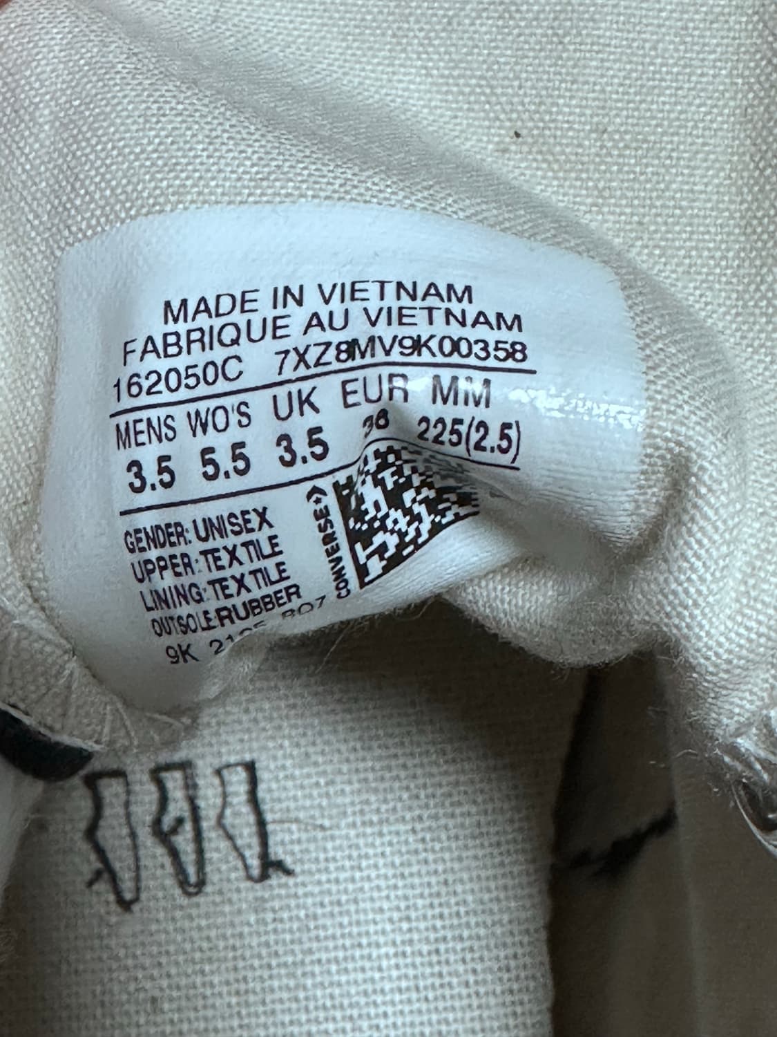 컨버스 하이 블랙 225사이즈 상품이미지3