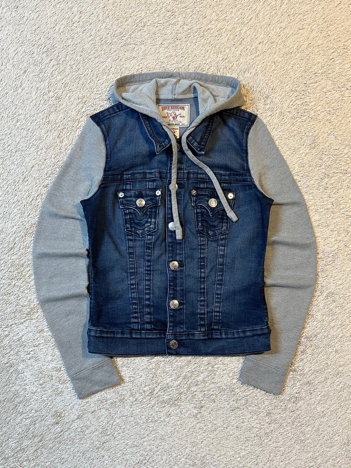 트루릴리전 TRUE RELIGION 투포켓 후드 데님 자켓 상품이미지1