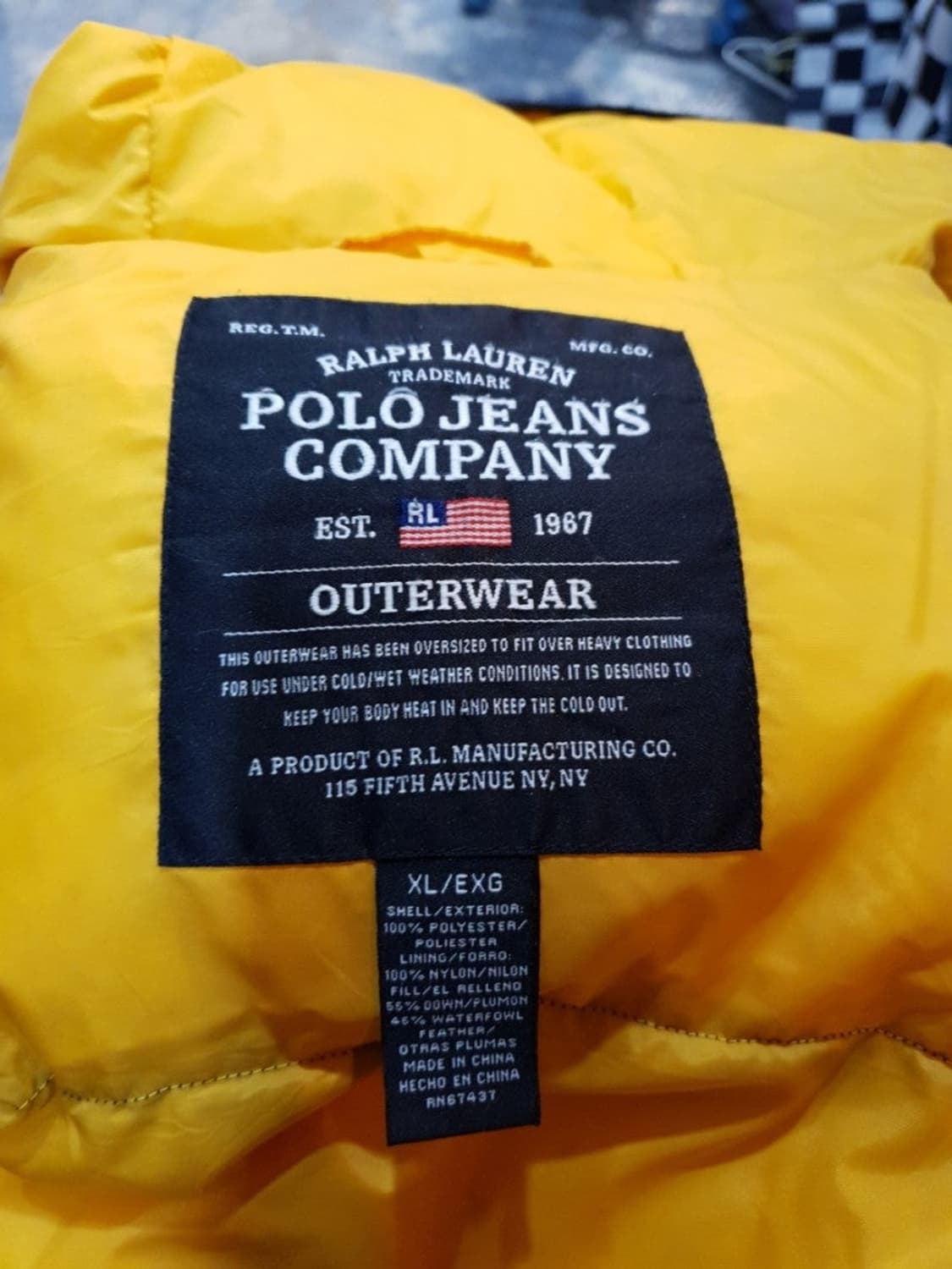 폴로 진스 성조기자수 오리털 패딩점퍼 빅사이즈 상품이미지7