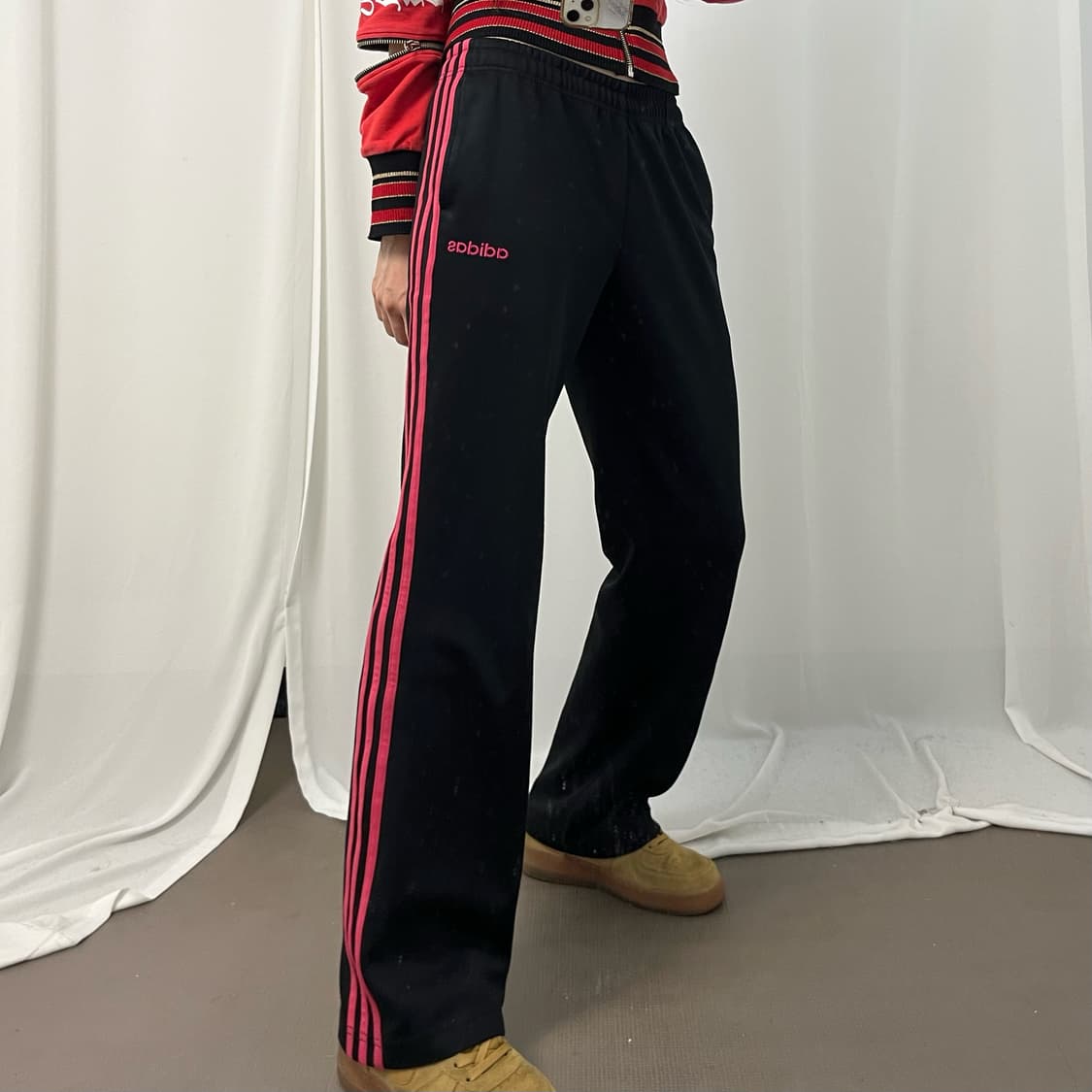 Adidas black & pink track pants 상품이미지1
