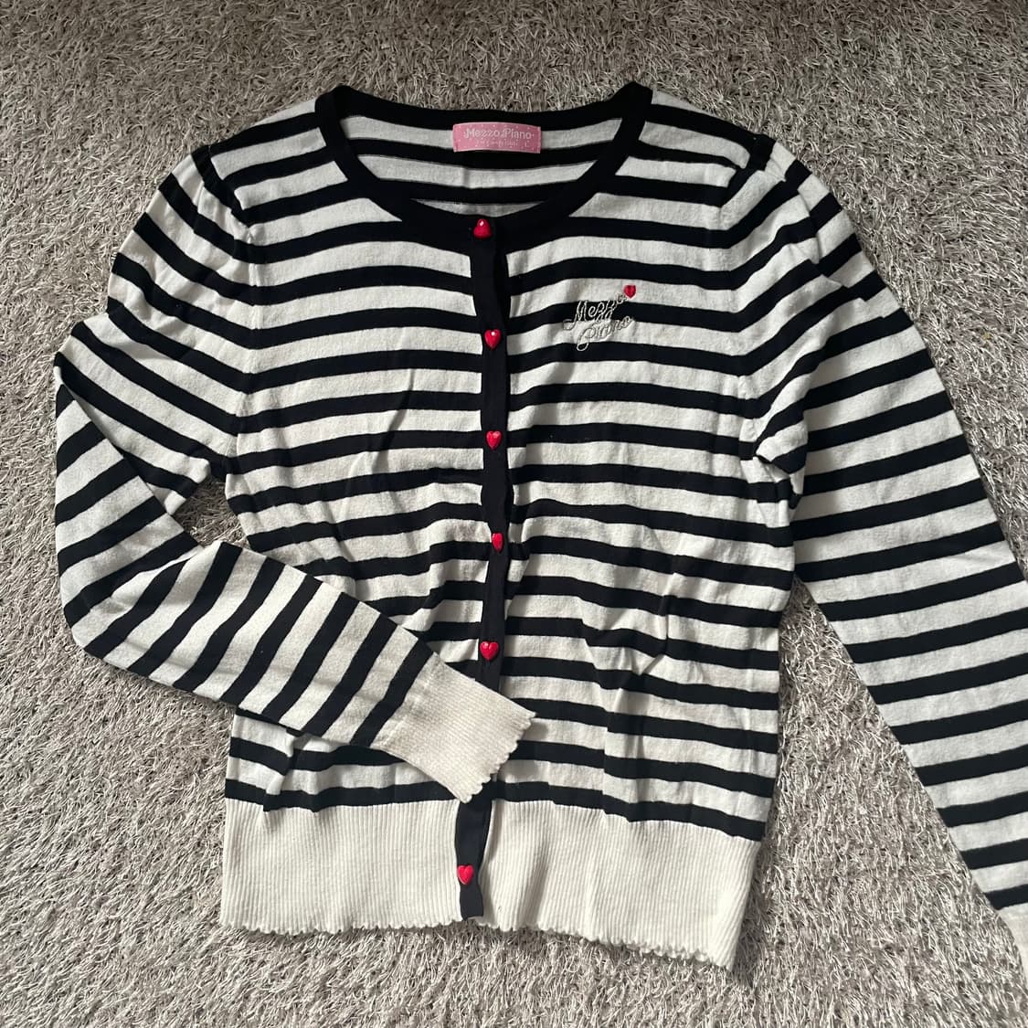 메조피아노 단가라 스트라이프 가디건 상품이미지2