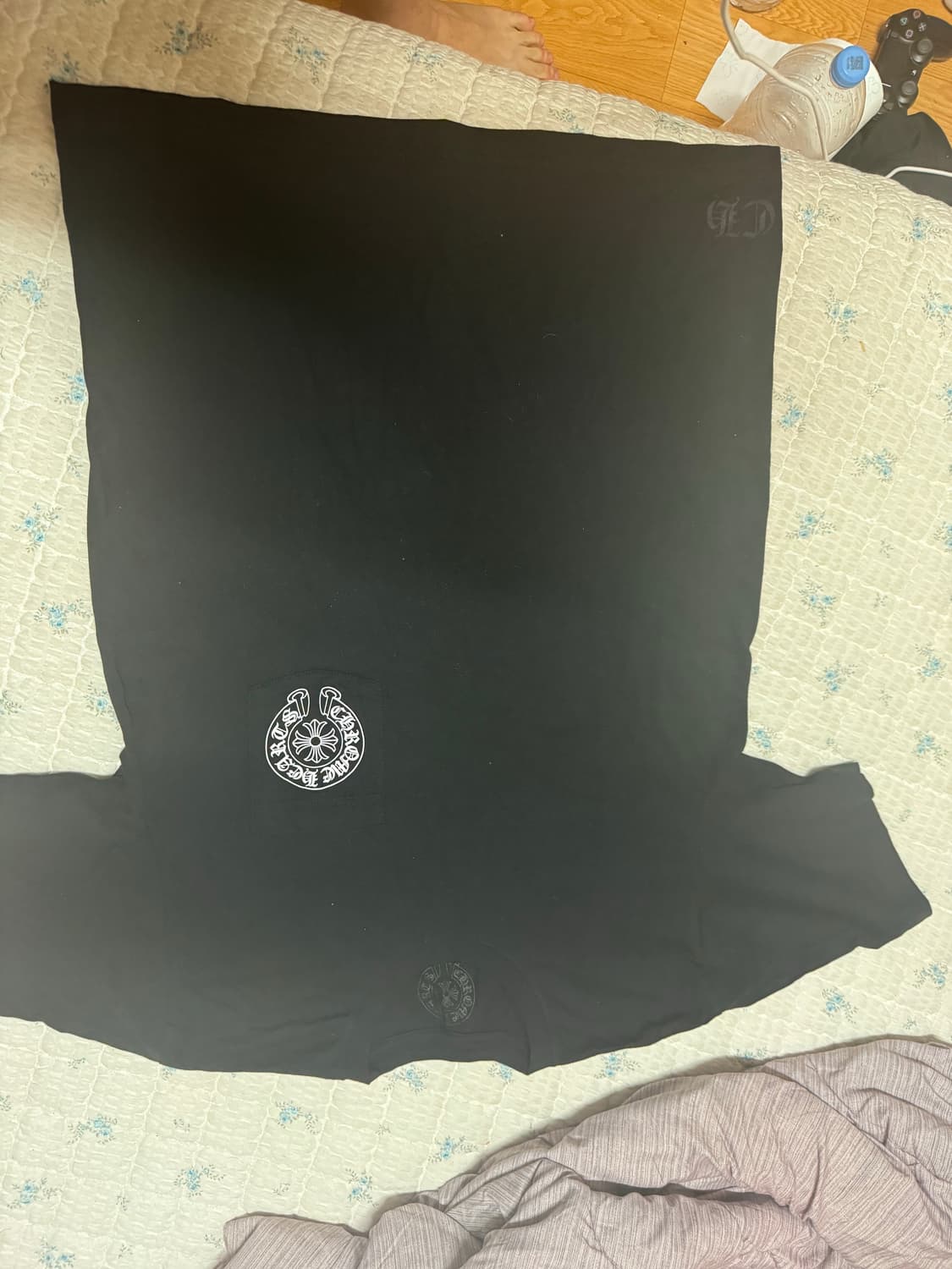 크롬하츠 홀스슈 로고 포켓 티셔츠 블랙 XL 상품이미지1