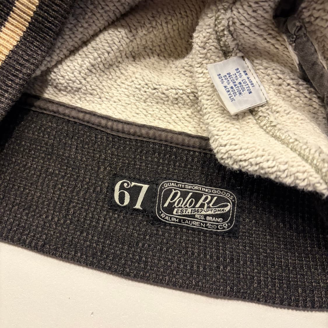 [M] 폴로 인디언헤드 RL 애슬레틱 클럽 스타디움 니트 자켓 C654 상품이미지8