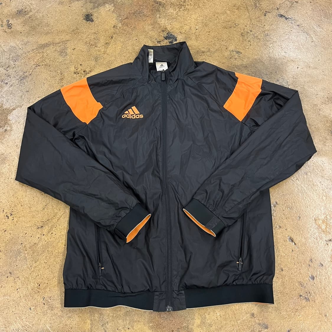 [정품/100] 아디다스 블랙 오렌지 바람막이 자켓 b19 상품이미지2