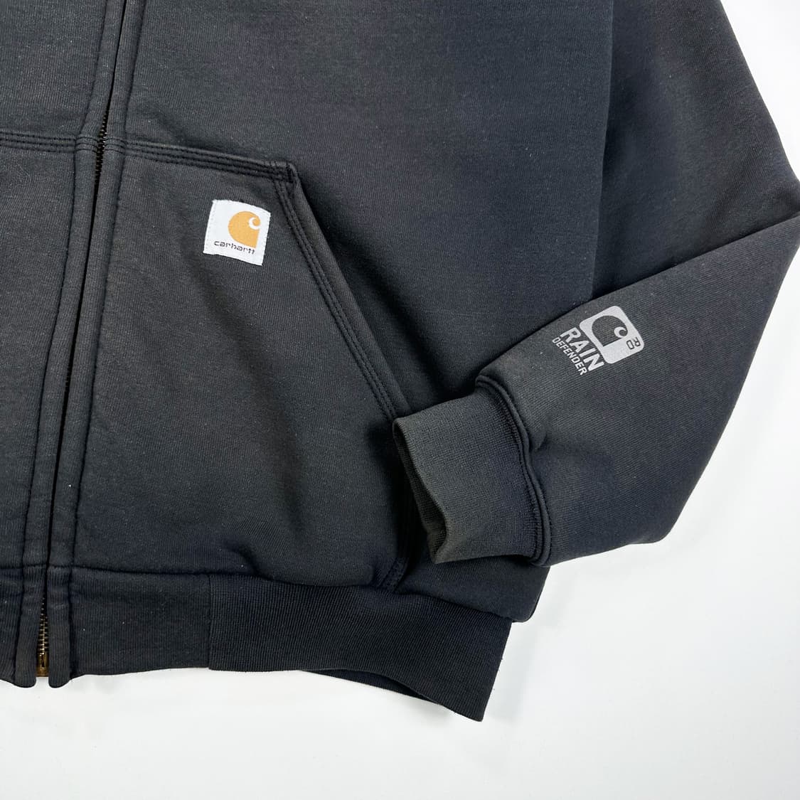 칼하트 OG 레인디펜더 썬 페이드 써멀 후드집업 챠콜 S 상품이미지4