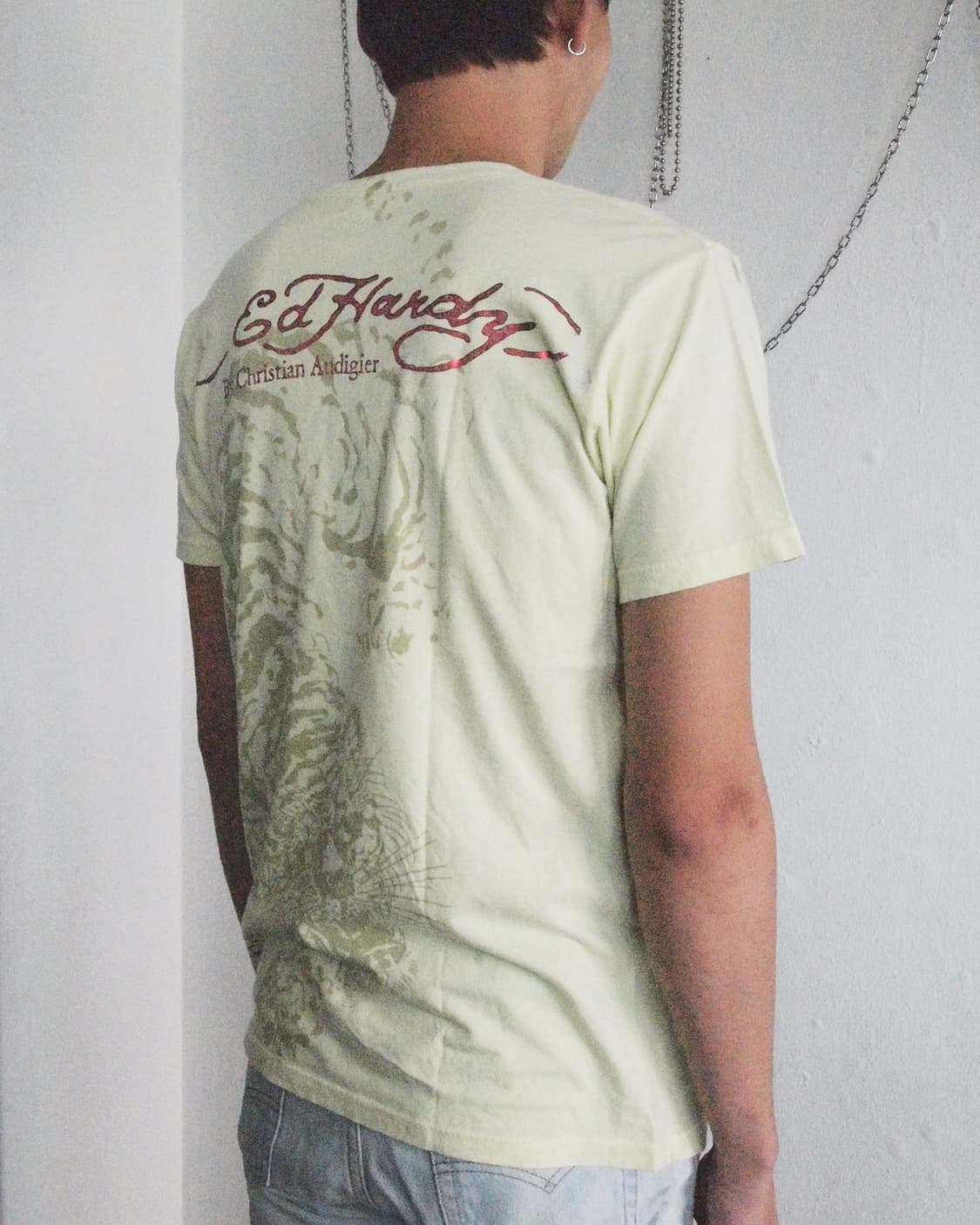 00s 에드하디 usa 타투 하프슬리브 티셔츠 상품이미지2