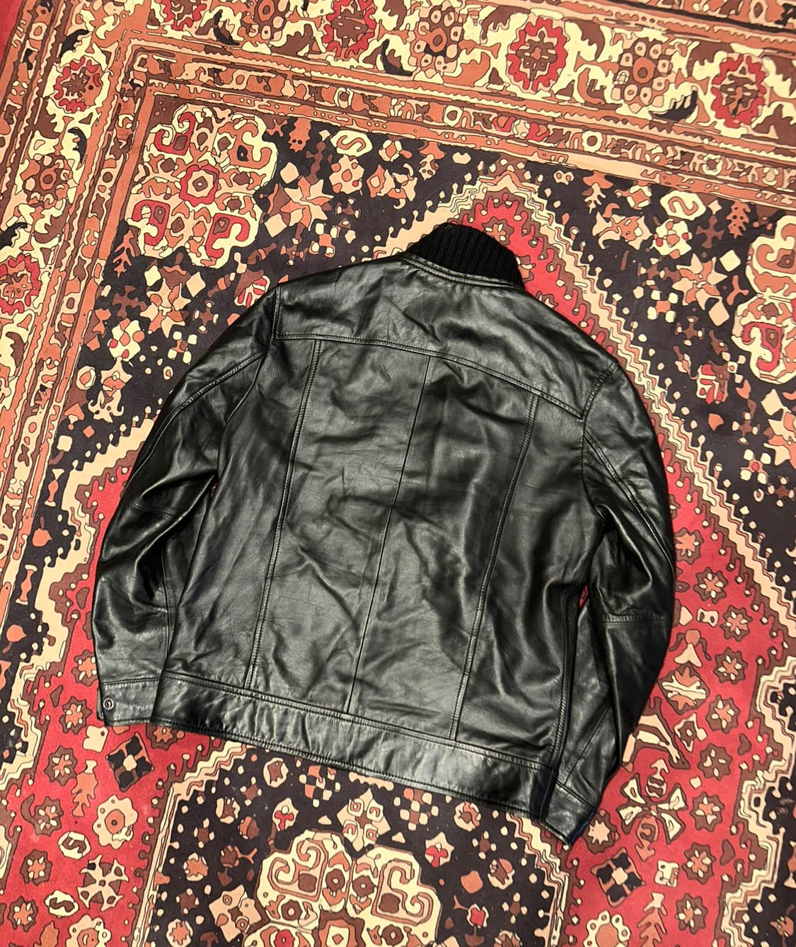 ( M-L ) 가죽자켓 레더자켓 바이커가죽 양가죽 라이더자켓 상품이미지4