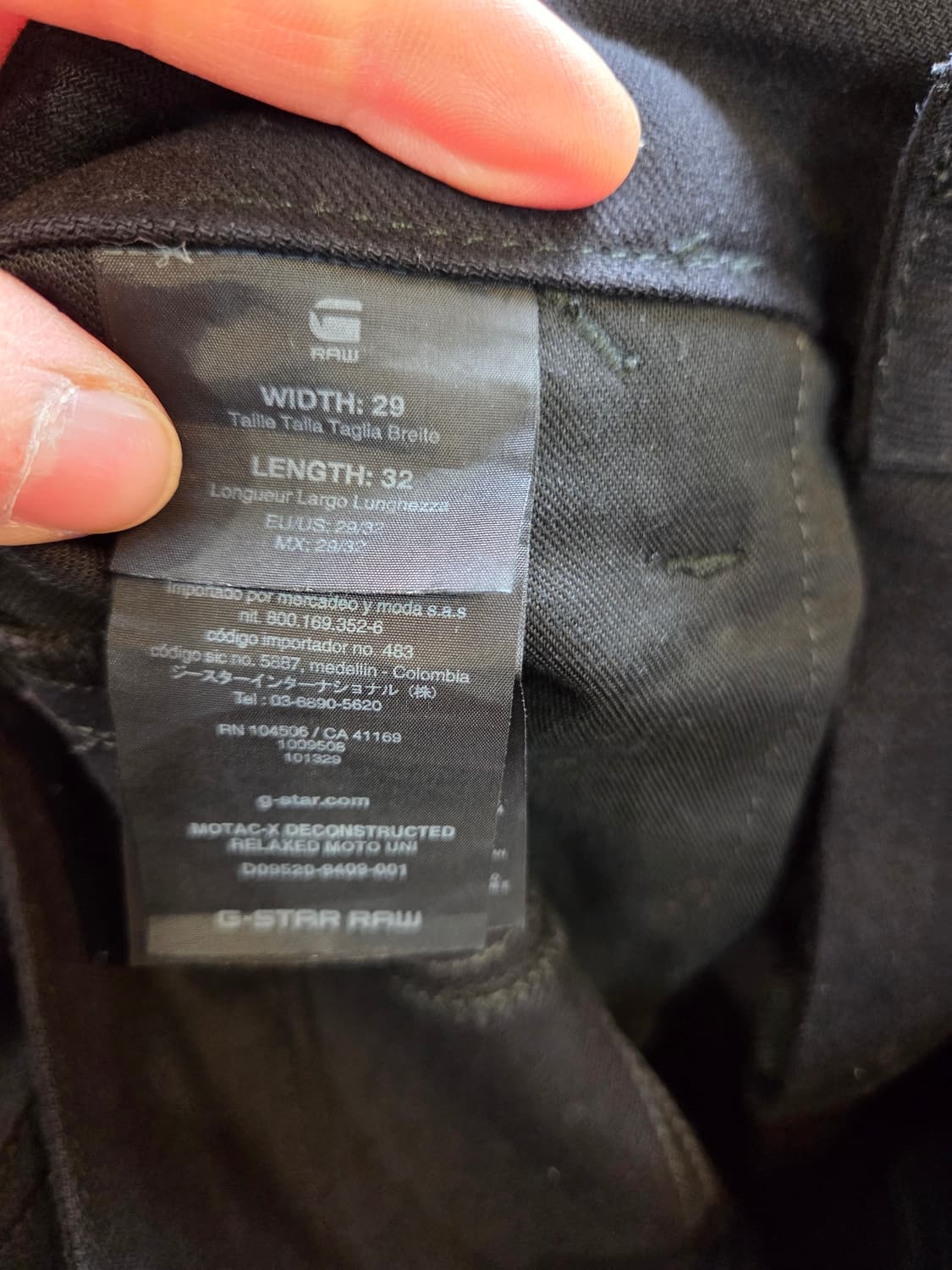 G-Star RAW 블랙 디테일 데님 팬츠(W29/L32)남여공용 상품이미지7