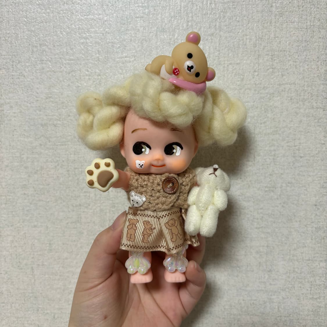 고전 빈티지 코리락쿠마 핸드메이드 큐피 인형 상품이미지1